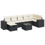 Set of garden sofas and cushions 8 pieces synthetic rattan black | Foro24|Onlineshop| Casa, Jardín y Más Foro24.es