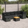 Set of garden sofas and cushions 8 pieces synthetic rattan black by , Garden sets - Ref: Foro24-3325765, Price: 509,20 €, Dis...