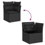 Set of garden sofas and cushions 8 pieces synthetic rattan black by , Garden sets - Ref: Foro24-3325765, Price: 509,20 €, Dis...