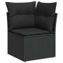 Set of garden sofas and cushions 8 pieces synthetic rattan black | Foro24|Onlineshop| Casa, Jardín y Más Foro24.es