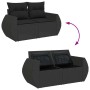 Set of garden sofas and cushions 8 pieces synthetic rattan black | Foro24|Onlineshop| Casa, Jardín y Más Foro24.es