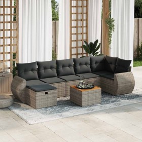 Set aus Gartensofas und Kissen 8-teilig