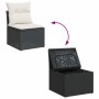 Set Gartensofas und Kissen 8-tlg. synthetisches Rattan Akazie schwarz | Foro24|Onlineshop| Casa, Jardín y Más Foro24.es