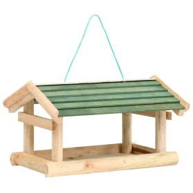 Comedero para pájaros madera maciza 35x29,5x21 cm de vidaXL, Comederos para pájaros - Ref: Foro24-314819, Precio: 27,59 €, De...