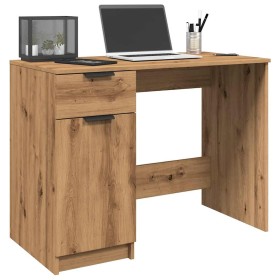 Escritorio de madera de ingeniería roble artisan 100x50x75 cm de , Escritorios - Ref: Foro24-856996, Precio: 103,08 €, Descue...