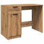 Escritorio de madera de ingeniería roble artisan 100x50x75 cm de , Escritorios - Ref: Foro24-856996, Precio: 103,08 €, Descue...