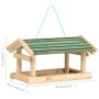 Comedero para pájaros madera maciza 35x29,5x21 cm de vidaXL, Comederos para pájaros - Ref: Foro24-314819, Precio: 28,96 €, De...