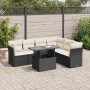 Set of 7 garden sofas with cushions synthetic rattan black | Foro24|Onlineshop| Casa, Jardín y Más Foro24.es