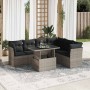 Set mit 7 Gartensofas mit Kissen synthetisches Rattangrau | Foro24|Onlineshop| Casa, Jardín y Más Foro24.es