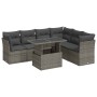 Set mit 7 Gartensofas mit Kissen synthetisches Rattangrau | Foro24|Onlineshop| Casa, Jardín y Más Foro24.es