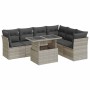 Set de sofás de jardín 7 pzas con cojines ratán PE gris claro de , Conjuntos de jardín - Ref: Foro24-3326173, Precio: 594,18 ...