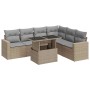 Set sofás de jardín 7 piezas y cojines ratán sintético beige by , Garden sets - Ref: Foro24-3326330, Price: 588,28 €, Discoun...