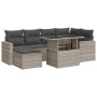 Set mit 7 Gartensofas mit Kissen PE Rattan hellgrau | Foro24|Onlineshop| Casa, Jardín y Más Foro24.es