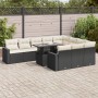 Set mit 11 Stück Gartensofas und Kissen synthetisches Rattan schwarz | Foro24|Onlineshop| Casa, Jardín y Más Foro24.es