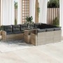 Set mit 11 Gartensofas und Kissen Kunstrattangrau | Foro24|Onlineshop| Casa, Jardín y Más Foro24.es