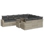 Set of 11 garden sofas and cushions synthetic rattan gray | Foro24|Onlineshop| Casa, Jardín y Más Foro24.es