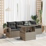 Set Gartensofas mit Kissen 5 Stück synthetisches Rattan grau | Foro24|Onlineshop| Casa, Jardín y Más Foro24.es