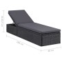 Sonnenliege aus schwarzem und dunkelgrauem Rattan von vidaXL, Liegen - Ref: Foro24-310148, Preis: 189,15 €, Rabatt: %