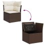 7-piece garden sofa set with brown PE rattan cushions by , Garden sets - Ref: Foro24-3326434, Price: 541,05 €, Discount: %