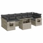 Set de sofás de jardín 8 pzas y cojines ratán sintético gris de , Conjuntos de jardín - Ref: Foro24-3326443, Precio: 666,37 €...