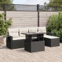 Set of 6-piece garden sofas and cushions synthetic rattan black | Foro24|Onlineshop| Casa, Jardín y Más Foro24.es