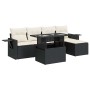 Set aus 6-teiligen Gartensofas und Kissen Kunstrattan schwarz | Foro24|Onlineshop| Casa, Jardín y Más Foro24.es