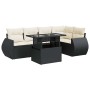 Set aus 6-teiligen Gartensofas und Kissen Kunstrattan schwarz | Foro24|Onlineshop| Casa, Jardín y Más Foro24.es