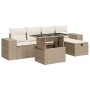 Set of garden sofas with cushions 6 pcs synthetic rattan beige by , Garden sets - Ref: Foro24-3327928, Price: 552,81 €, Disco...