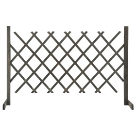 Spalier-Gartenzaun aus massivem grauem Tannenholz 120x90 cm von vidaXL, Zaunpaneele - Ref: Foro24-314825, Preis: 26,16 €, Rab...