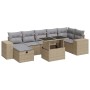 Set Gartensofas mit Kissen 5 Stück synthetisches Rattan beige | Foro24|Onlineshop| Casa, Jardín y Más Foro24.es