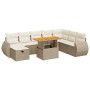 Set garden sofas and cushions 9 pcs synthetic rattan acacia beige | Foro24|Onlineshop| Casa, Jardín y Más Foro24.es