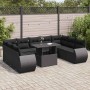 Set Gartensofas und Kissen 10 Stück synthetisches Rattan schwarz | Foro24|Onlineshop| Casa, Jardín y Más Foro24.es