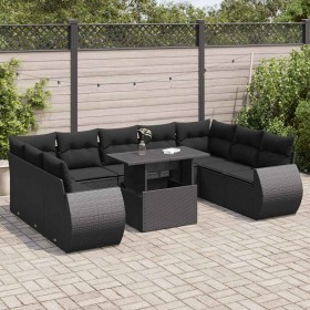 Set Gartensofas und Kissen 10 Stück synthetisches