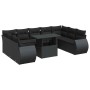 Set Gartensofas und Kissen 10 Stück synthetisches Rattan schwarz | Foro24|Onlineshop| Casa, Jardín y Más Foro24.es