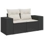 5 pcs garden furniture set and cushions synthetic rattan black | Foro24|Onlineshop| Casa, Jardín y Más Foro24.es