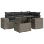 Set Gartensofas mit Kissen 5 Stück synthetisches Rattan grau | Foro24|Onlineshop| Casa, Jardín y Más Foro24.es