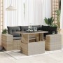 Set aus Gartensofas und Kissen 5 Stück synthetisches Rattan hellgrau | Foro24|Onlineshop| Casa, Jardín y Más Foro24.es