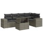 Set of 6 garden furniture and cushions synthetic rattan gray | Foro24|Onlineshop| Casa, Jardín y Más Foro24.es