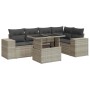 Set mit 6 Gartensofas und Kissen Kunstrattangrau | Foro24|Onlineshop| Casa, Jardín y Más Foro24.es