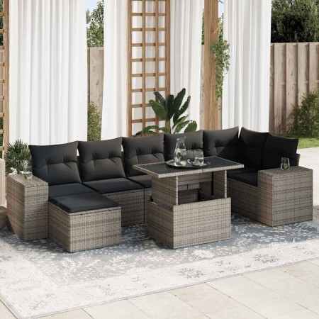 Set de sofás de jardín y cojines 8 piezas ratán sintético gris | Foro24|Onlineshop| Casa, Jardín y Más Foro24.es