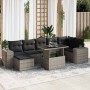 Set of garden sofas and cushions 8 pieces synthetic rattan gray | Foro24|Onlineshop| Casa, Jardín y Más Foro24.es