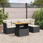 Set de sofás de jardín 6 piezas y cojines ratán sintético negro | Foro24|Onlineshop| Casa, Jardín y Más Foro24.es