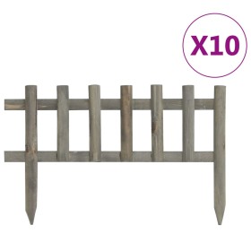 Garden edging 10 units fir wood 4.4 m by vidaXL, Garden edging and edging - Ref: Foro24-314845, Price: 35,42 €, Discount: %