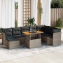 Set Gartensofas mit Kissen 9 Stück synthetisches Rattangrau | Foro24|Onlineshop| Casa, Jardín y Más Foro24.es