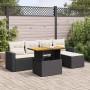 Set of 6-piece garden sofas and cushions synthetic rattan black | Foro24|Onlineshop| Casa, Jardín y Más Foro24.es