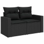 Set mit 7 Gartensofas mit Kissen Kunstrattan schwarz | Foro24|Onlineshop| Casa, Jardín y Más Foro24.es