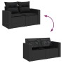 Set mit 7 Gartensofas mit Kissen Kunstrattan schwarz | Foro24|Onlineshop| Casa, Jardín y Más Foro24.es