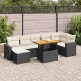 Set of garden sofas and cushions 8 pieces synthetic rattan black | Foro24|Onlineshop| Casa, Jardín y Más Foro24.es