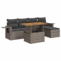 Set of 6 garden furniture and cushions synthetic rattan gray | Foro24|Onlineshop| Casa, Jardín y Más Foro24.es