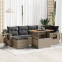 Set of 7 garden sofas with cushions synthetic rattan gray | Foro24|Onlineshop| Casa, Jardín y Más Foro24.es